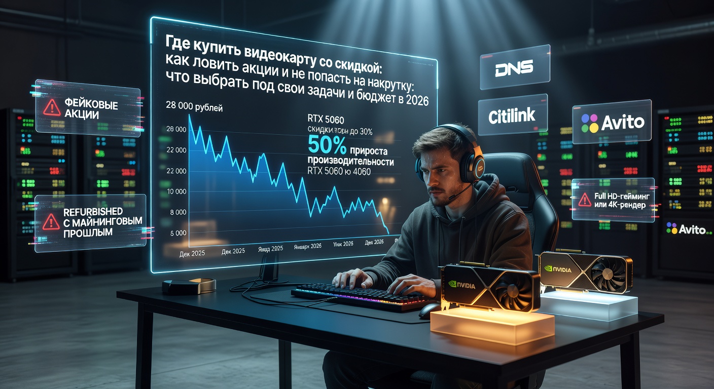 Где купить видеокарту со скидкой: как ловить акции и не попасть на накрутку: что выбрать под свои задачи и бюджет в 2026