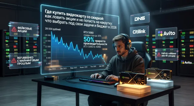Где купить видеокарту со скидкой: как ловить акции и не попасть на накрутку: что выбрать под свои задачи и бюджет в 2026