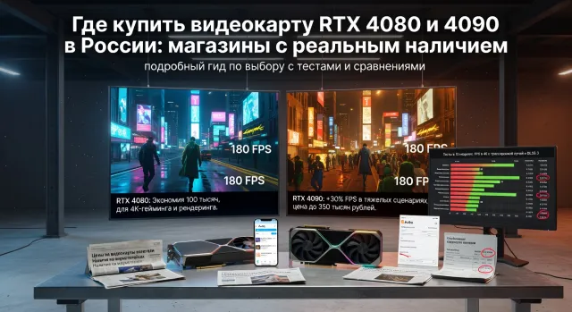Где купить видеокарту RTX 4080 и 4090 в России: магазины с реальным наличием: подробный гид по выбору с тестами и сравнениями